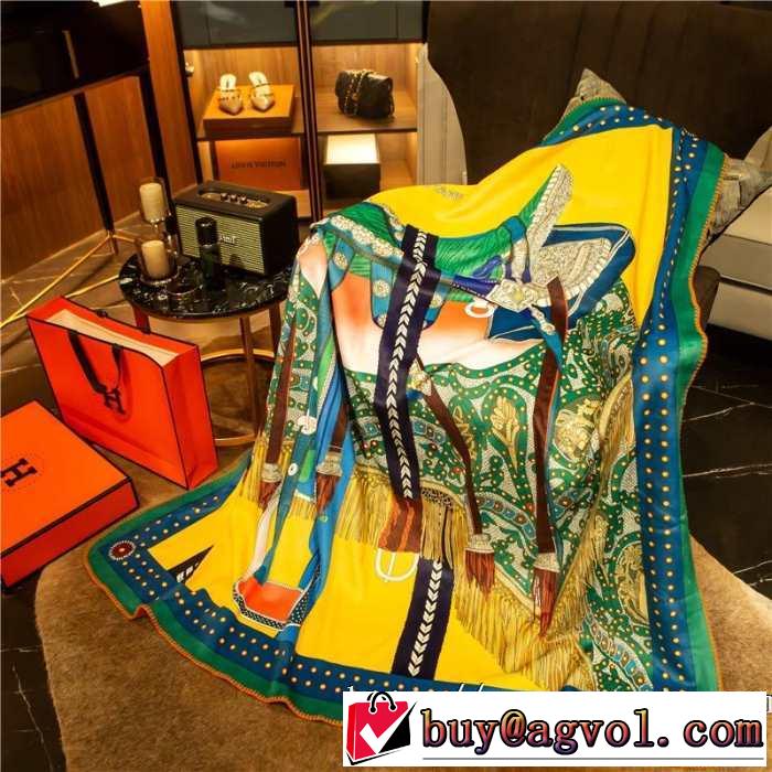 この優しさや高級感をゲット エルメス HERMES すっきりした印象に ブランケット 毛布としても素敵