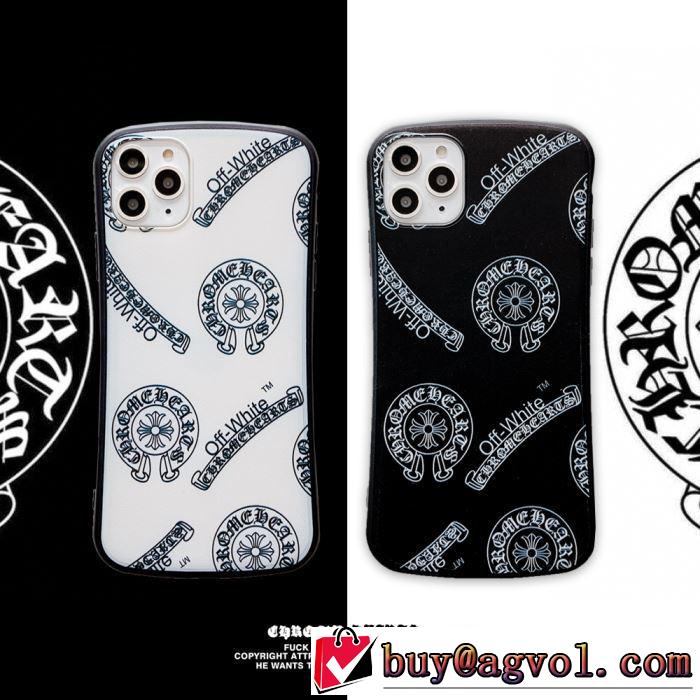 iphone11 11pro用ケースCHROME HEARTS&times;Off-Whiteクロムハーツ スマホケース 値段 激安2020トレンド人気エレガントコーデ