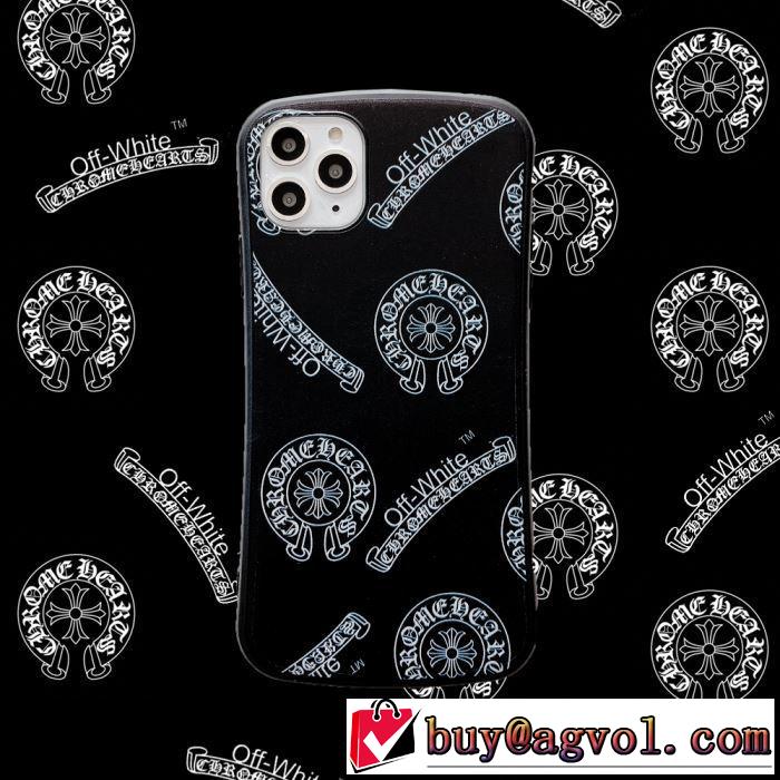iphone11 11pro用ケースCHROME HEARTS&times;Off-Whiteクロムハーツ スマホケース 値段 激安2020トレンド人気エレガントコーデ