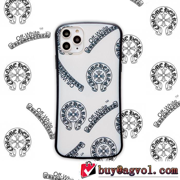 iphone11 11pro用ケースCHROME HEARTS&times;Off-Whiteクロムハーツ スマホケース 値段 激安2020トレンド人気エレガントコーデ