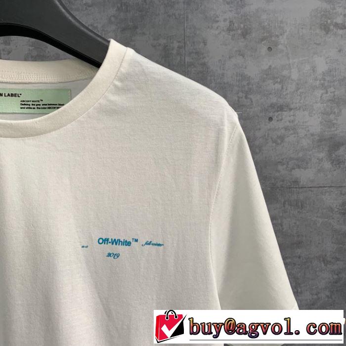 2019年春夏流行ファッション 快適な着心地 Off-White オフホワイト 半袖Tシャツ off-white 19ss】 OW 19ss