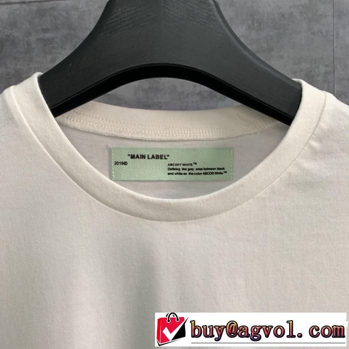 2019年春夏流行ファッション 快適な着心地 Off-White オフホワイト 半袖Tシャツ off-white 19ss】 OW 19ss