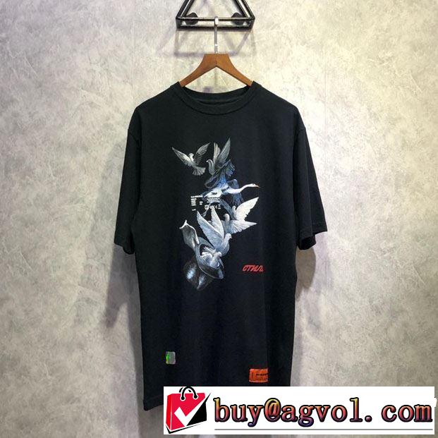 HERON PRESTON HP Off-White オフホワイト 半袖Tシャツ 2色可選 夏先に大活躍する 2019春夏トレンドアイテム