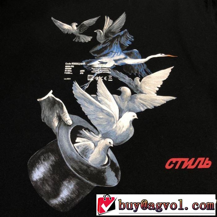 HERON PRESTON HP Off-White オフホワイト 半袖Tシャツ 2色可選 夏先に大活躍する 2019春夏トレンドアイテム