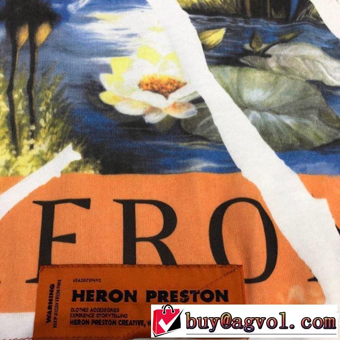 Off-White オフホワイト 半袖Tシャツ HERON PRESTON HP 柔らかい印象に上質 2019春夏のトレンド新商品