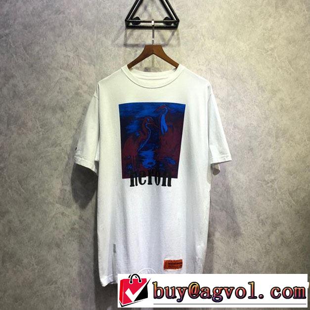 季節感のあるファッション Off-White オフホワイト 半袖Tシャツ HERON PRESTON HP 2019年春夏シーズンの人気