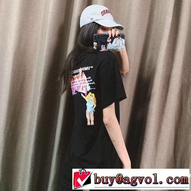 Off-White オフホワイト 半袖Tシャツ  off white-19ss】 OW 19ss 春夏の流行り2019新品 大人の可愛さを引き立て