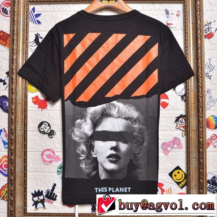 大人の華やかさを演出 2019年春夏のトレンドアイテム Off-White オフホワイト 半袖Tシャツ 2色可選