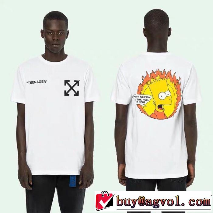 春夏に役立つカジュアル 2019年春夏のトレンドアイテム Off-White オフホワイト 半袖Tシャツ 2色可選