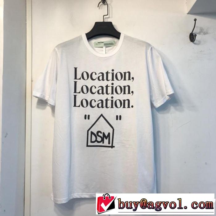 2019夏色っぽさ Off-White オフホワイト 半袖Tシャツ off-white 19 春夏シンプルファッションでOK！