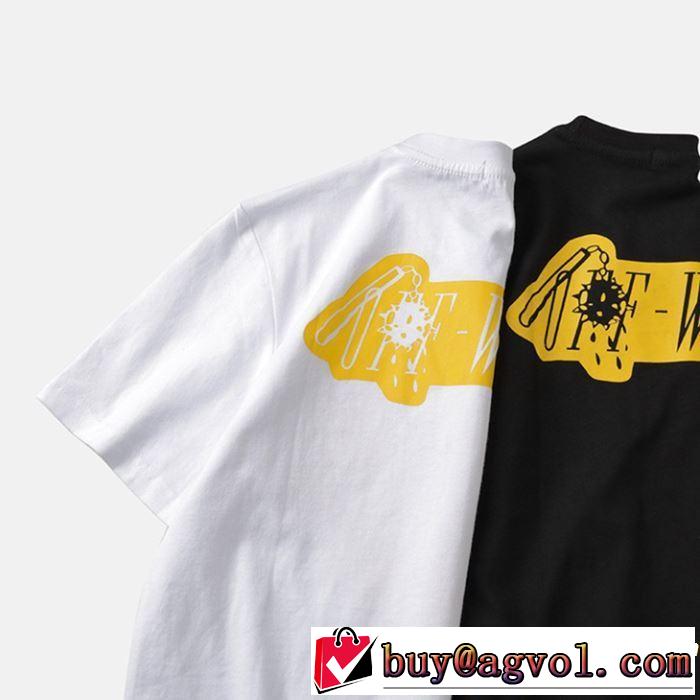 OFF-WHITE 2色可選 お洒落トレンド人気 2019春夏トレンドアイテム Off-White オフホワイト 半袖Tシャツ