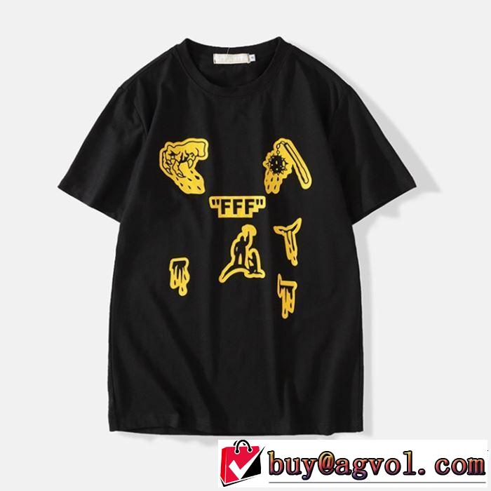 2019年最新ファッション Off-White オフホワイト 半袖Tシャツ OFF-WHITE 2色可選 今シーズン注目のデザイン