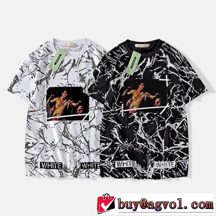 定番のスタイル春夏限定 2019年春夏のトレンドアイテム Off-White オフホワイト 半袖Tシャツ OFF-WHITE 2色可選