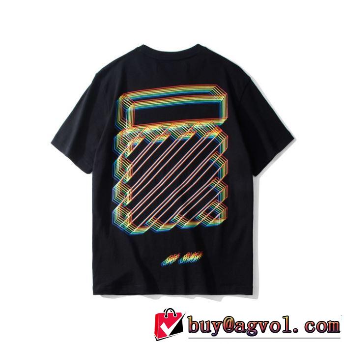 OFF BLACK 2色可選 今流行のストリート上品 2019春夏のトレンド新商品 Off-White オフホワイト 半袖Tシャツ
