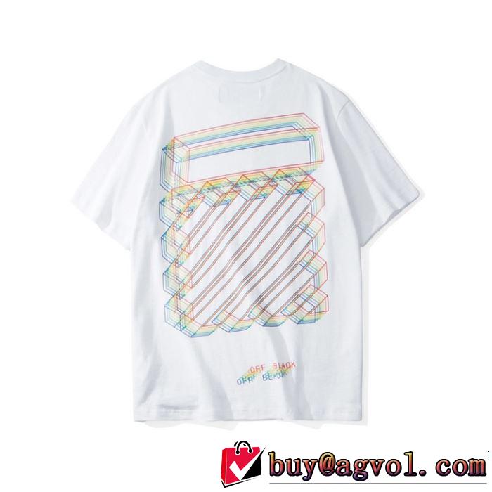 OFF BLACK 2色可選 今流行のストリート上品 2019春夏のトレンド新商品 Off-White オフホワイト 半袖Tシャツ