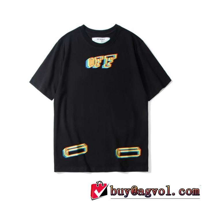 OFF BLACK 2色可選 今流行のストリート上品 2019春夏のトレンド新商品 Off-White オフホワイト 半袖Tシャツ