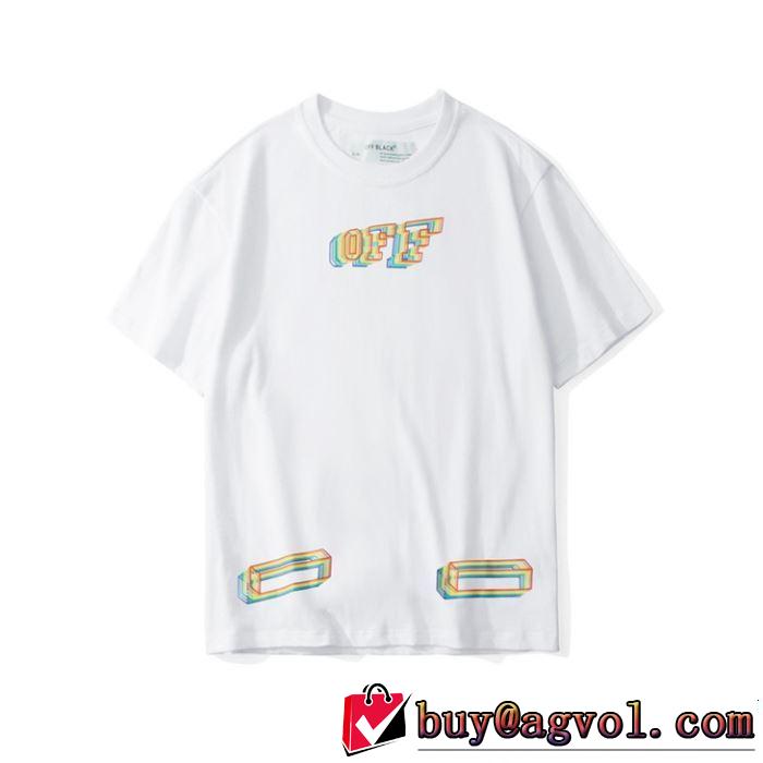 OFF BLACK 2色可選 今流行のストリート上品 2019春夏のトレンド新商品 Off-White オフホワイト 半袖Tシャツ