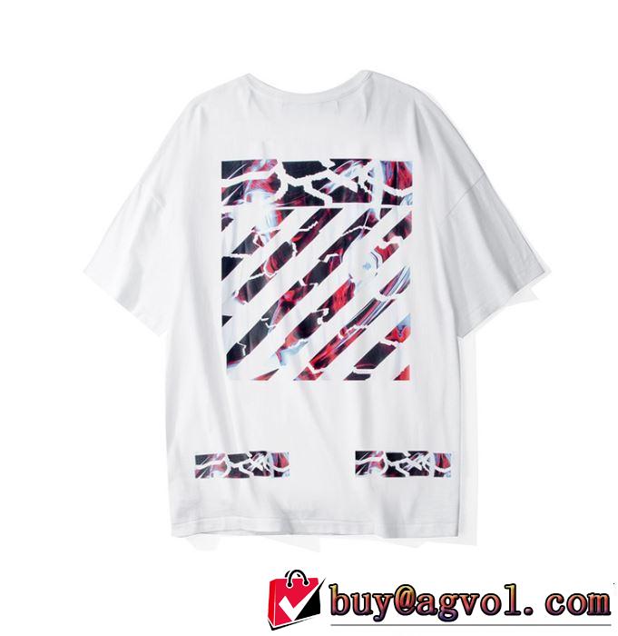 夏気分UP最新コレクション 2019年春夏シーズンの人気 Off-White オフホワイト 半袖Tシャツ OFF BLACK 2色可選