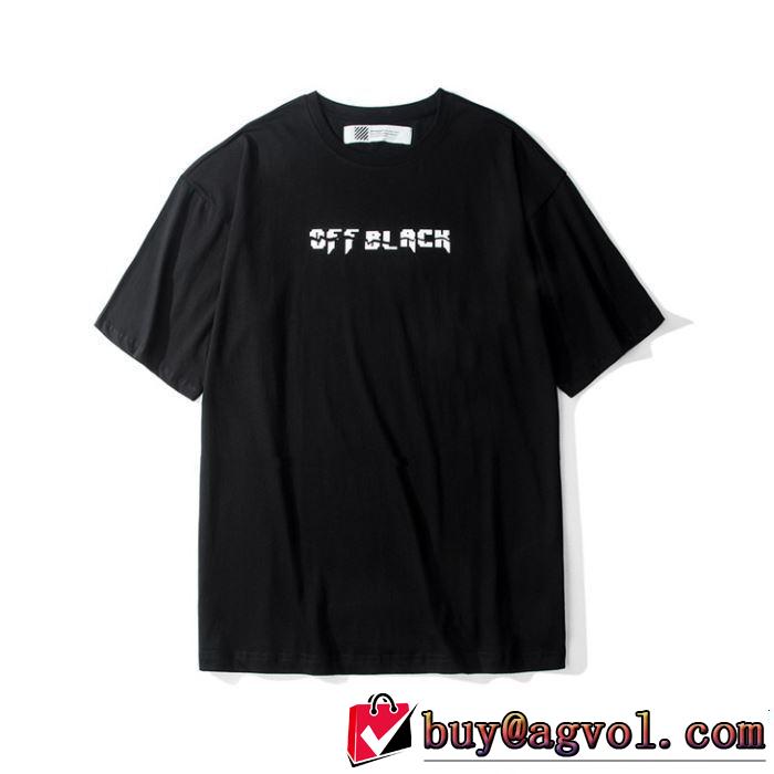 夏気分UP最新コレクション 2019年春夏シーズンの人気 Off-White オフホワイト 半袖Tシャツ OFF BLACK 2色可選