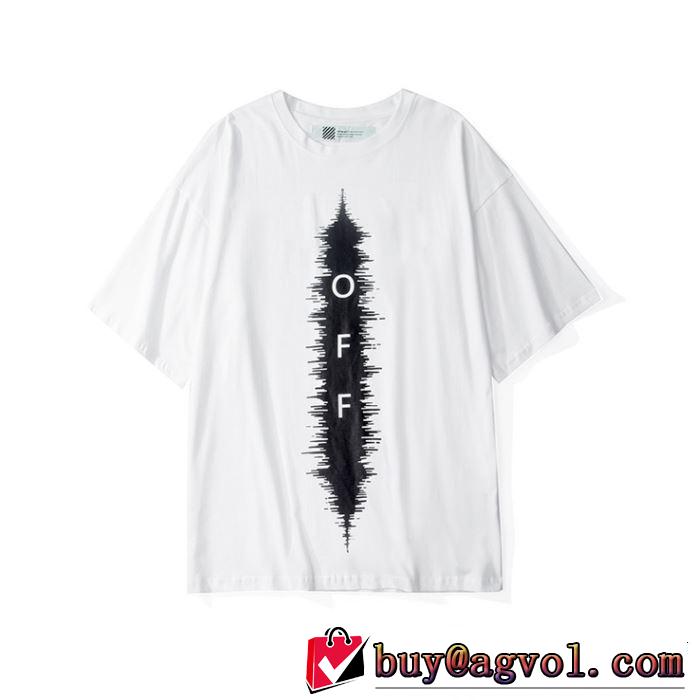 夏らしい季節感 Off-White オフホワイト 半袖Tシャツ OFF BLACK 2色可選 2019年夏の一押しファッションアイテム
