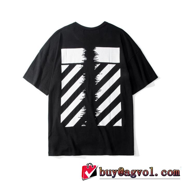 夏らしい季節感 Off-White オフホワイト 半袖Tシャツ OFF BLACK 2色可選 2019年夏の一押しファッションアイテム