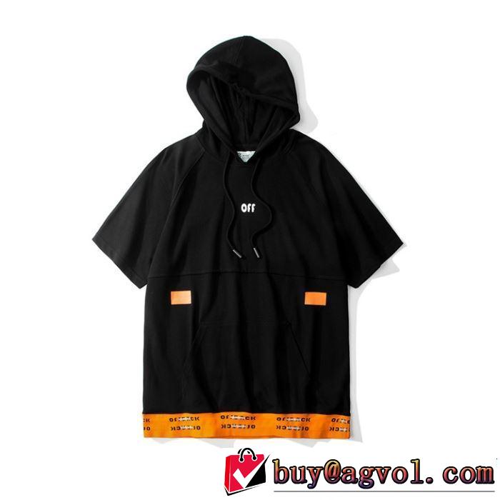 Off-White オフホワイト 半袖Tシャツ OFF BLACK 2色可選 知的な夏のスタイル 2019春夏も引き続き人気セール