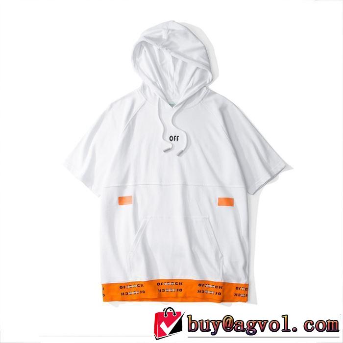 Off-White オフホワイト 半袖Tシャツ OFF BLACK 2色可選 知的な夏のスタイル 2019春夏も引き続き人気セール