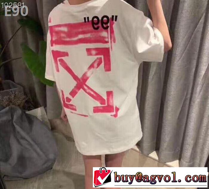 Off-White オフホワイト 半袖Tシャツ 2色可選 リラックススタイルが実現 2019年の春夏に着たい 通勤の定番