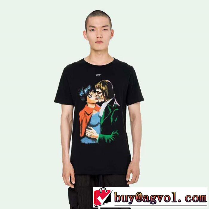 2019春夏トレンドアイテム Off-White オフホワイト 半袖Tシャツ 2色可選 大胆にデザインオシャレ新品