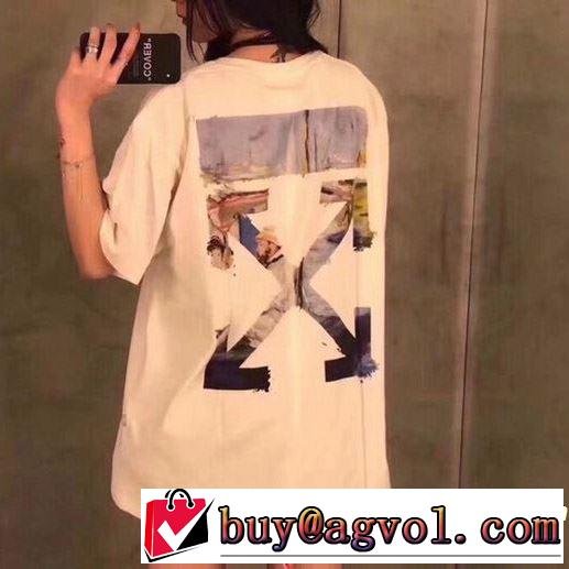トレンドアイテムとして継続 2019春夏人気トレンドアイテム Off-White オフホワイト 半袖Tシャツ 2色可選
