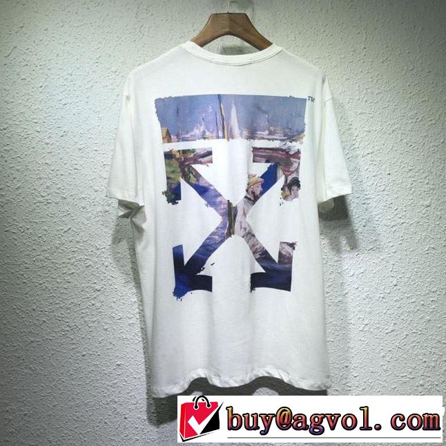 トレンドアイテムとして継続 2019春夏人気トレンドアイテム Off-White オフホワイト 半袖Tシャツ 2色可選