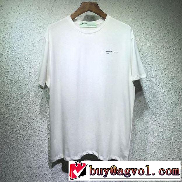 トレンドアイテムとして継続 2019春夏人気トレンドアイテム Off-White オフホワイト 半袖Tシャツ 2色可選