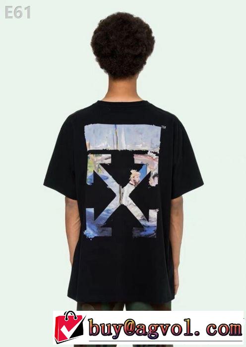 トレンドアイテムとして継続 2019春夏人気トレンドアイテム Off-White オフホワイト 半袖Tシャツ 2色可選