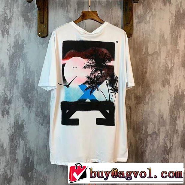 2019春夏の大注目トレンド Off-White オフホワイト 半袖Tシャツ まずは定番！人気アイテム すっきりした印象に