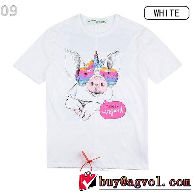 夏おすすめ人気ブランドアイテム おしゃれな夏ファッション2019 2色可選 半袖Tシャツ Off-White オフホワイト