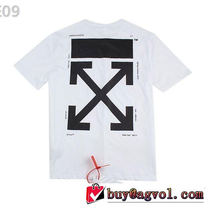 夏おすすめ人気ブランドアイテム おしゃれな夏ファッション2019 2色可選 半袖Tシャツ Off-White オフホワイト