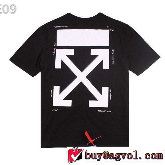 夏おすすめ人気ブランドアイテム おしゃれな夏ファッション2019 2色可選 半袖Tシャツ Off-White オフホワイト