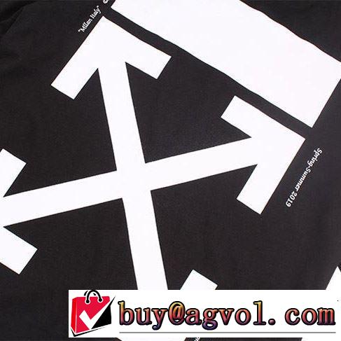 夏おすすめ人気ブランドアイテム おしゃれな夏ファッション2019 2色可選 半袖Tシャツ Off-White オフホワイト