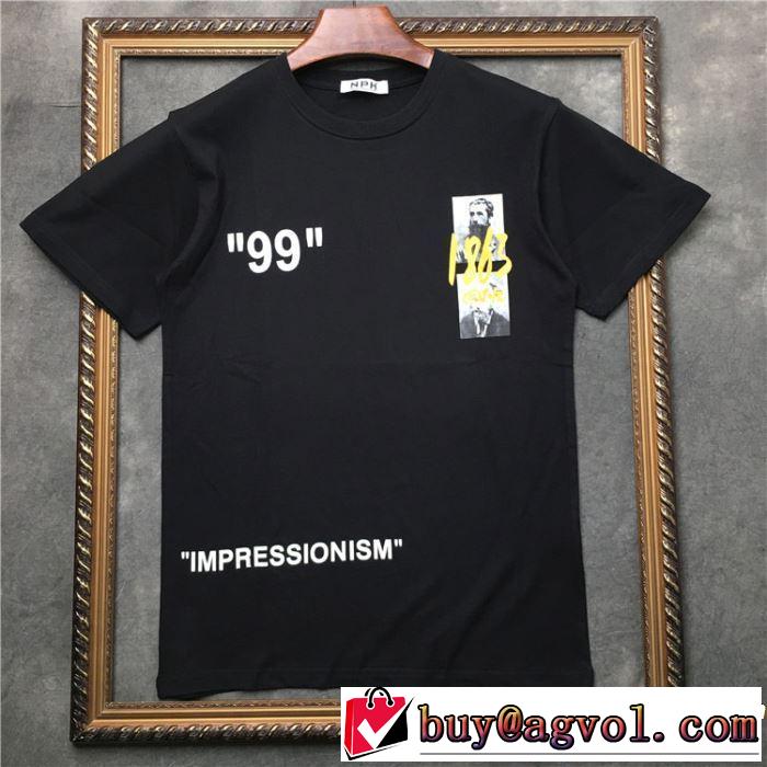 今年春夏ファション流行り Off-White オフホワイト 半袖Tシャツ 3色可選 男女兼用 2019SSのトレンド商品