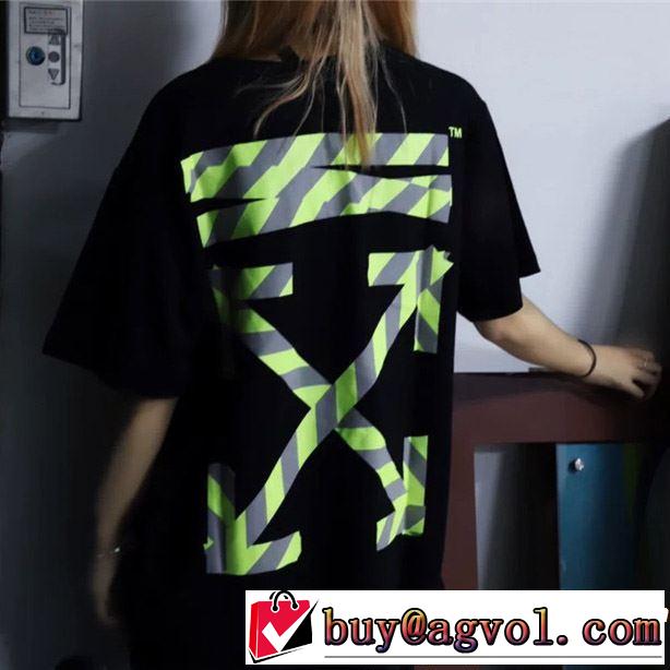 半袖Tシャツ 2色可選 男女兼用 最も目立ったブランド新品 2019春夏トレンドアイテム Off-White オフホワイト