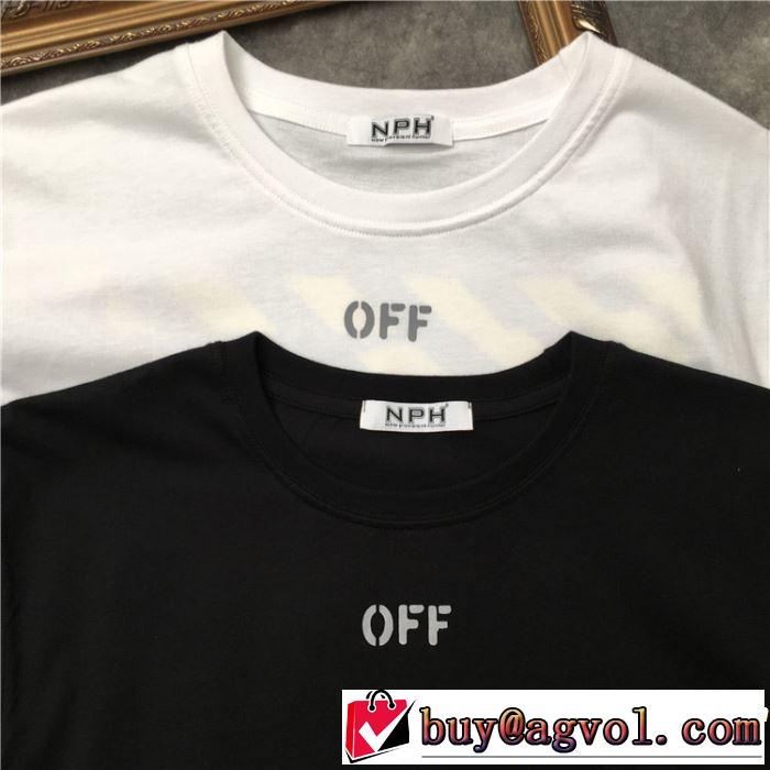 半袖Tシャツ 2色可選 男女兼用 最も目立ったブランド新品 2019春夏トレンドアイテム Off-White オフホワイト