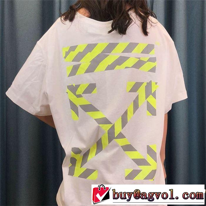 半袖Tシャツ 2色可選 男女兼用 最も目立ったブランド新品 2019春夏トレンドアイテム Off-White オフホワイト