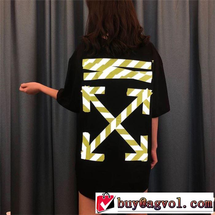 半袖Tシャツ 2色可選 男女兼用 最も目立ったブランド新品 2019春夏トレンドアイテム Off-White オフホワイト