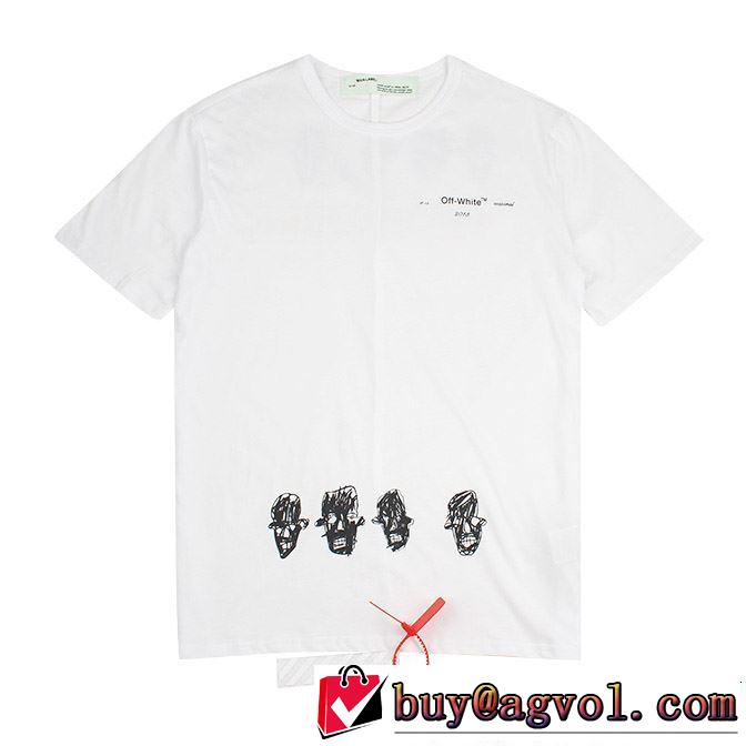 2019春夏のトレンド新商品 着るだけで上品なスタイル Off-White オフホワイト 半袖Tシャツ