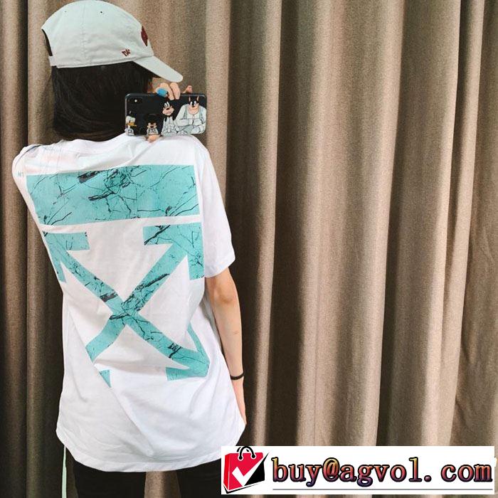 春夏らしい爽やかさ 2019即旬な装いに Off-White オフホワイト 半袖Tシャツ 2色可選 off-white 19ss】 OW 19ss