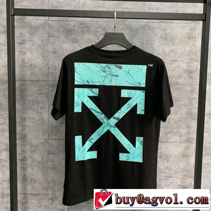 春夏らしい爽やかさ 2019即旬な装いに Off-White オフホワイト 半袖Tシャツ 2色可選 off-white 19ss】 OW 19ss