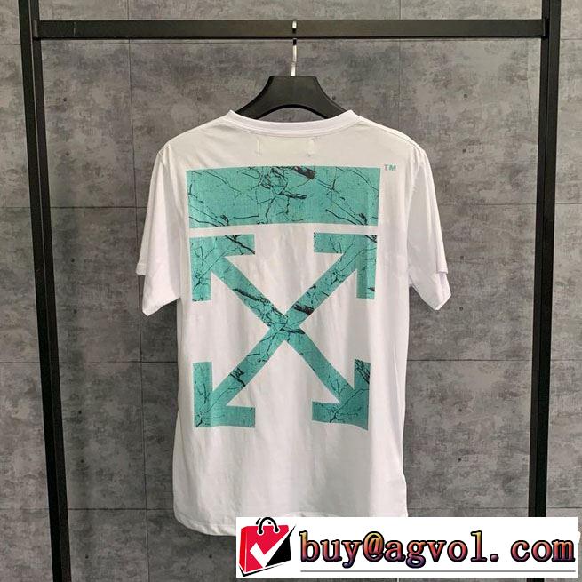 春夏らしい爽やかさ 2019即旬な装いに Off-White オフホワイト 半袖Tシャツ 2色可選 off-white 19ss】 OW 19ss