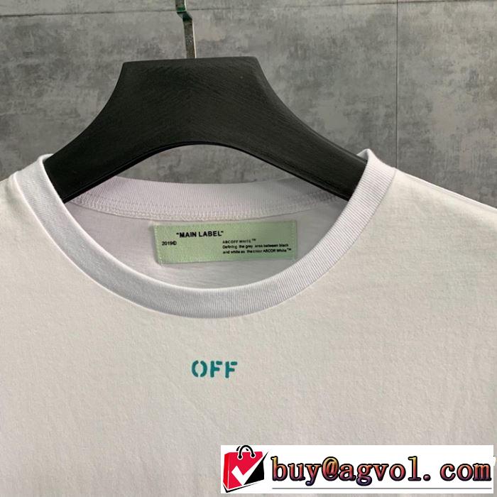 春夏らしい爽やかさ 2019即旬な装いに Off-White オフホワイト 半袖Tシャツ 2色可選 off-white 19ss】 OW 19ss