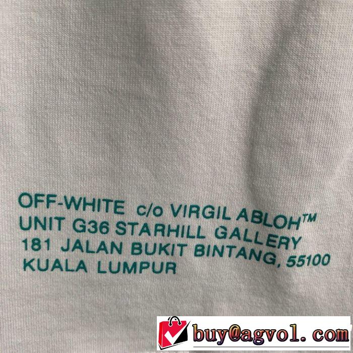 春夏らしい爽やかさ 2019即旬な装いに Off-White オフホワイト 半袖Tシャツ 2色可選 off-white 19ss】 OW 19ss