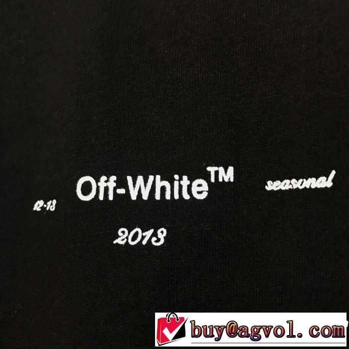 スタイルアップ効果 Off-White オフホワイト 半袖Tシャツ off-white 19 2019春夏も引き続き人気セール